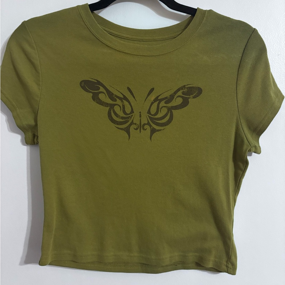 Olive Green Graphic Tee